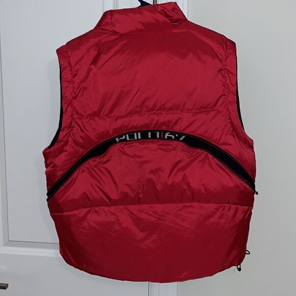 Red double zip Polo Sport By Ralph Lauren Down Puffy Puffer Vest Jacket Polo 67 - Picture 6 of 14